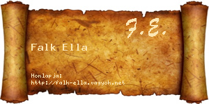 Falk Ella névjegykártya